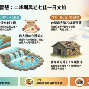 探索排灣百年智慧・二峰圳與老七佳一日文旅